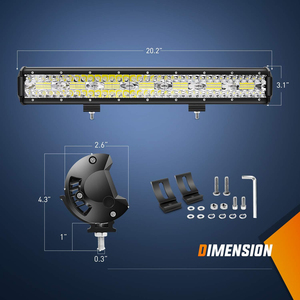 <span class=keywords><strong>420W</strong></span> Triple rangée 20 pouces barre lumineuse <span class=keywords><strong>LED</strong></span> étanche IP68 lumière de travail pour 4x4 accessoires automobiles conduite tout-terrain sur camions véhicules - Product Image 1