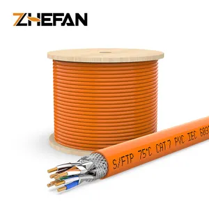 מוצק חשוף נחושת רשת כבל קלוע חתול 7 Ftp Sftp Ethernet Lan כבל Cat7 Lan כבל רשת