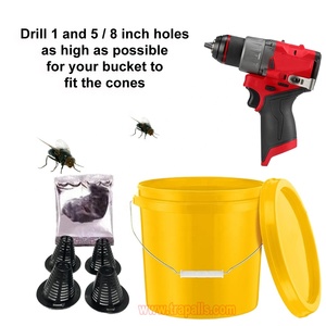 Trampa para insectos portátil de 4 piezas a prueba de escapes, accesorio compatible con trampas de insectos, trampa para moscas, conos para trampas de moscas DIY con cebo para moscas - Product Image 4