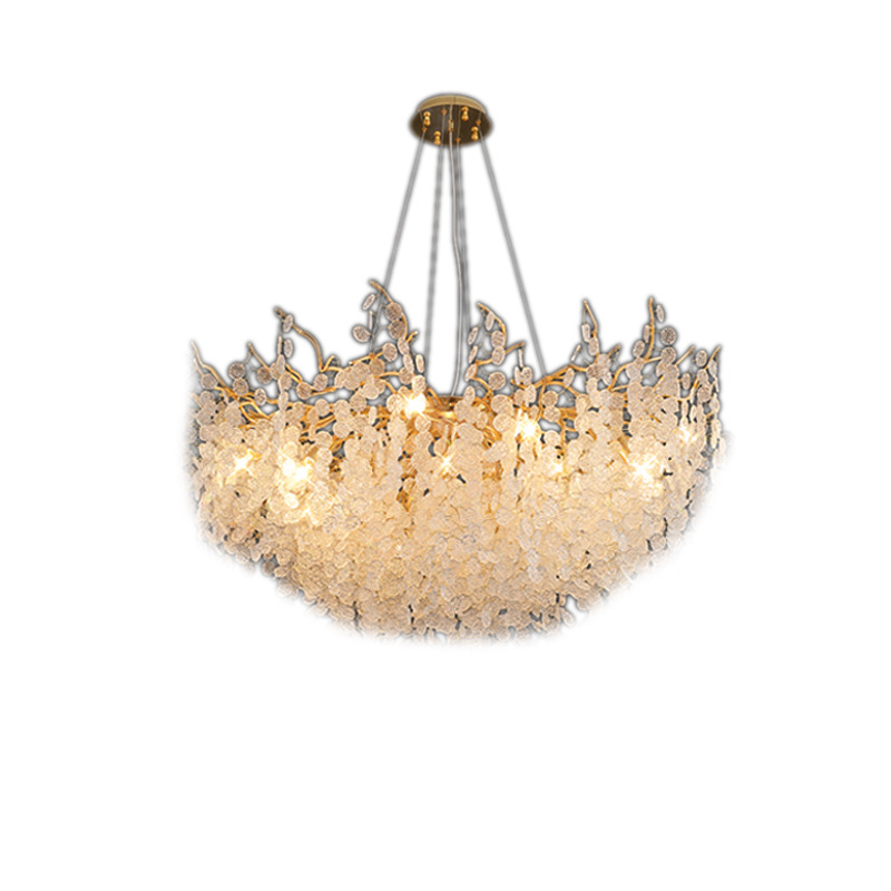 Современная хрустальная люстра K9 с 14 лампами, французская Империя, хрустальные люстры с шариковым креплением, потолочный светильник с хромированной отделкой в форме капли дождя для L