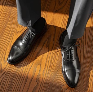 Chaussures Oxford pour hommes en cuir véritable, à bout fermé, imperméables, antidérapantes, légères, pour le bureau, couleur Evergreen - Product Image 5