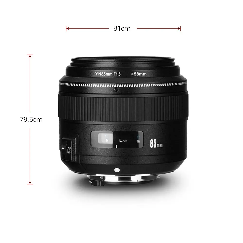 Lensa Prime YN 85 Mm Standar Baru untuk Kamera Nikon YONGNUO Lensa 85 MM F1.8 AF/MF Otomatis Messa A Fuoco D 3200 /D3400/D5200/D750/D850