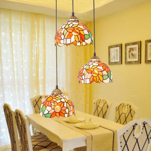 Wholesale Unique Creative Sunflower <b>Pendant</b> <b>Lights</b> Rustic <b>3</b>-Head Chandelier for Guest Rooms Dining Tables; Creative Lighting for - Product Image 1