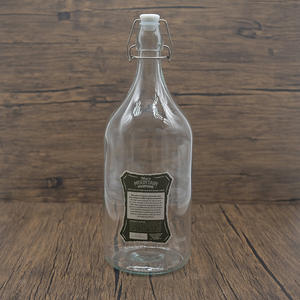 Botellas de cerveza de vidrio con tapa abatible antigua transparente de 2L, bebidas carbonatadas y fermentación de jugo, botellas de vidrio de 2000ml - Product Image 6