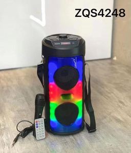 ZQS4248 Đèn Led Disco Âm Thanh Lớn Dùng Pin Di Động 4 Inch Mới 2023 Vòng Loa Với Đài Fm - Product Image 5