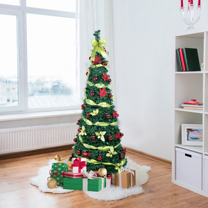 Árbol de Navidad Artificial Retráctil y <span class=keywords><strong>Plegable</strong></span> de PVC y PE, Preiluminado con LED, Fácil de Instalar, Personalizable al por Mayor - Product Image 2