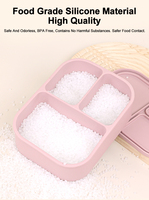 Boîte à lunch en silicone écologique, sans BPA, réutilisable, résistante aux micro-ondes, étanche, pour le bureau et les sorties