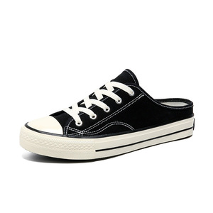 Men's summer low heell canvas sneakers men's versatile for all occasions men's lazy bag style half-truck Canvas trendy Shoes - Product Image 6