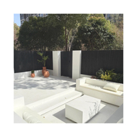 Système de clôture en aluminium au design moderne, 6 pieds de haut, modulaire vertical, taille personnalisable, compatible avec la modélisation 3D, pour cour et jardin