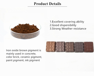 Oxyde de fer brun Pigment inorganique Fe2O3 prix pour les applications de cuir de peinture de revêtement - Product Image 2