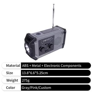Radio météo portable, radio solaire d'urgence, radio AM/FM avec chargeur de téléphone 4000 mAh et lampe torche LED - Product Image 3