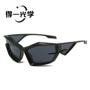 Square Oversized <b>Sunglasses</b> UV400 PC Frame Black Unisex Outdoor Use - Product Image 1