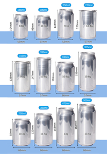Lattine di Birra Vuote in Alluminio Senza BPA 250ml 330ml 500ml, Lattine Metalliche Riciclabili per Bevande - Product Image 2