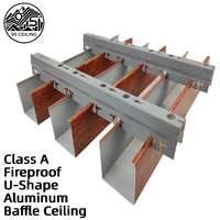 Panneaux de plafond en grille d'aluminium de classe A modernes, résistants au feu, pour hôtels et bureaux, avec fonction anti-fumée