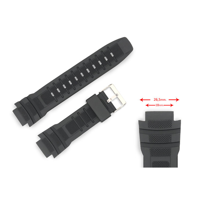 W2132 Resin Black 18mm Smart Watch Bands Compatible with W2132 Model Ref-Accessory
