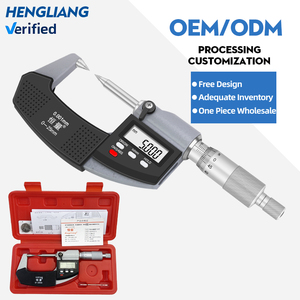 헹리앙 고정밀 0-25mm <span class=keywords><strong>0.001mm</strong></span> 스테인리스 스틸 디지털 더블 포인트 팁 마이크로미터 합금 프로브 0.004mm 정확도 - Product Image 2