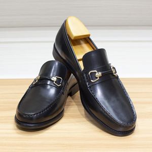 Mocassins plats en cuir de haute qualité pour hommes, faits à la main, en cuir de vachette, confortables, à semelle souple, rehaussants, respirants, pour l'automne - Product Image 2