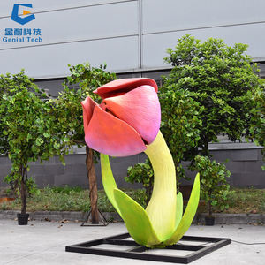 SGAA79 parc d'attractions plante en gros fleurs animatroniques mobiles artificielles pour la décoration de jardin - Product Image 1