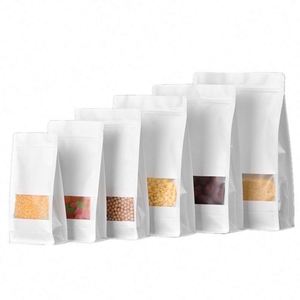 Sacs en papier kraft personnalisés avec fermeture éclair pour thé, format 16x26cm, emballage promotionnel - Product Image 1