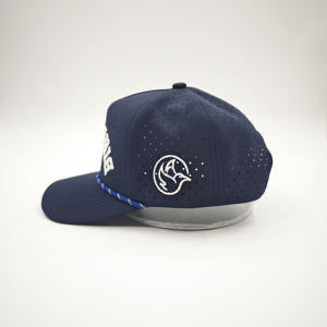 Personalized Waterproof Embroidery Logo Laser Cut Hole Perforated 5 <b>Panel</b> Unisex Sporty Adjustable Leopard Dobby Fruit Golf Hats - Product Image 4