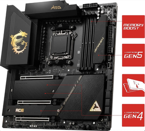 Para MSI MEG X670E Placa-Mãe ATX AM5 Soquete DDR4 Dupla Memória Canal para AMD para Ryzen 7000 Servidor Novo Disco Rígido SATA - Product Image 3