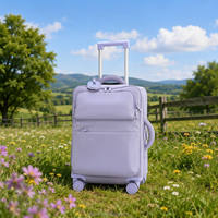 Valise de voyage en nylon à roulettes pivotantes, grande capacité, bagage cabine, durable, avec serrure sécurisée, fabrication OEM, bagage en nylon