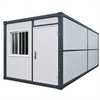 Maison conteneur pliable préfabriquée modulaire portable, maison pliante à montage rapide pour dortoir de chantier ou bureau