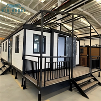 Maison conteneur préfabriquée de luxe moderne en acier 20FT/30FT/40FT, extensible, avec salle de bain et cuisine, anti-corrosion, ignifuge, pour extérieur