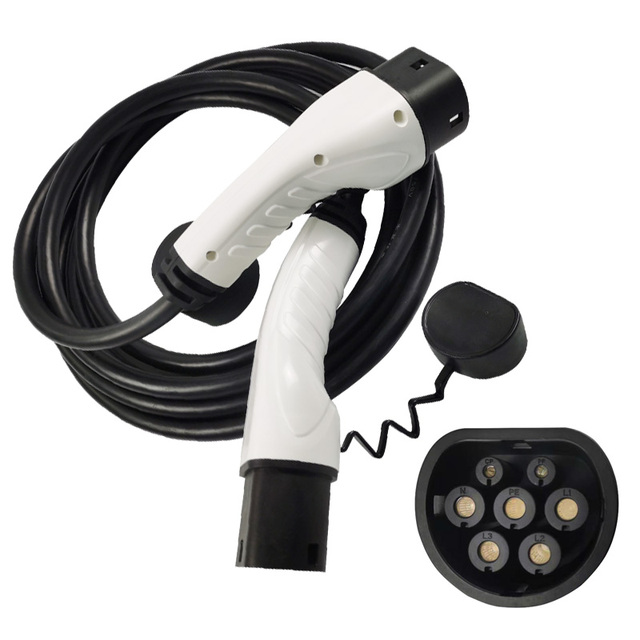 Portable 32A EV Cable Assembly Type 2 for Automobiles Car Charger Featuring PVC & Rubber Insulation