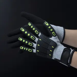レベル5キッチンカット耐性ハンドカット耐性ニトリルパームコーティング手袋