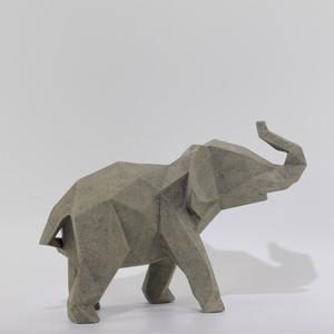 تمثال فيل سيراميكي عصري وأنيق وصديق للبيئة بألوان مخصصة وشكل ماسي لديكور المنزل - Product Image 4