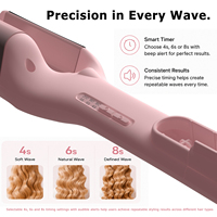 Rizador de Pelo Profesional con Pantalla LED, Rizador de Ondas de Cerámica con Calentamiento PTC, Herramienta de Peinado para Dar Volumen, 32mm 36mm
