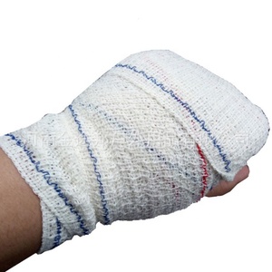 Pansement médical en crêpe 97% coton + 3% élasthanne certifié CE avec clip métallique/élastique - Product Image 5