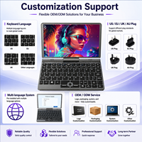 Mini Laptop Portátil de 8 Pulgadas, Intel N95, RAM 12GB LPDDR5, SSD de 512GB, Pantalla Táctil Giratoria de 360°, PC de Bolsillo Metálico, WiFi 6, Windows 11, Nuevo