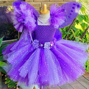 Neuankömmling 2-8Y Mädchen Tutu Kleid Kinder Halloween Prinzessin Ballkleid Luxus Blume Fee Party Cosplay Schmetterling Flügel Kostüm - Product Image 3