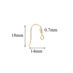 Small U Shape <b>Earring</b> <b>Hook</b> | 18K PVD Gold Plated Stainless Steel Open Loop Ear Wire for DIY Dangle Jewelry Making Findings - Product Image 4