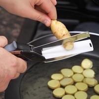 Couteau de cuisine en acier inoxydable Tc, ciseaux de cuisine multifonctionnels, ciseaux à aliments multi-usages, ciseaux à légumes