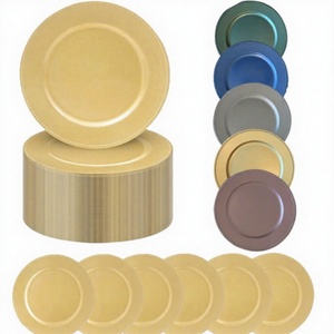 Platos Desechables Redondos de Plástico Esmaltado a Color, Lavables, Minimalistas, Ecológicos, para Viajes - Product Image 1