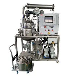 100L PLC control electric heating stainless steel mechanical stirred high speed mixing tank with distillation