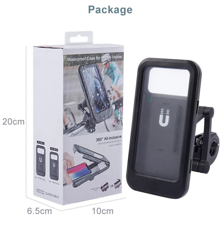 Universal Custom 360 Degree Bicycle Motorcycle Accessories bike mobile holder waterproof phone Holder