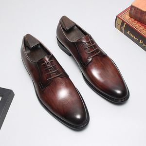 Chaussures en cuir pour hommes, élégantes et polyvalentes, confortables, respirantes et légères, pour le bureau, les trajets quotidiens, les occasions formelles et décontractées - Product Image 5