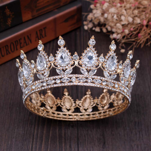 Винтажная корона-тиара для невесты, женский головной убор, аксессуар для волос для выпускного вечера, свадьбы, тиары и короны - Product Image 6