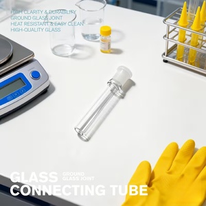 Tubo de Conexión de Vidrio de Grado Laboratorio con Junta de Aplastamiento Estándar, Vidrio de Laboratorio Resistente al Calor para Experimentos Químicos - Product Image 2