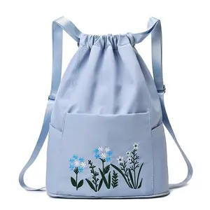 Custom Logo Bags Polyester Drawstring 210D Sports Backpack Promotional Bag Custom printing colors Drawstring Bags Waterproof