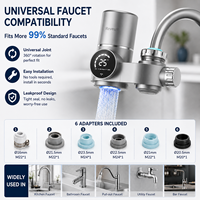 Filtre à eau pour robinet de cuisine, filtration composite 8 étapes, réduit l'odeur de chlore, la formation de tartre, stérilisation UV pour usage domestique