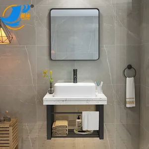 Lanjia AT004-80 2022 nuovo 80CM 31 pollici bianco bagno vanità galleggiante bagno lavabo vanità bagno lavabo