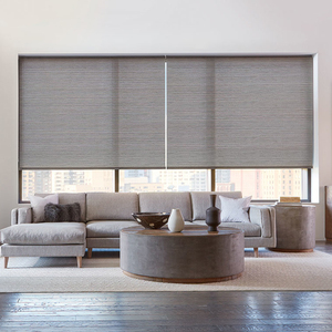 Persianas enrollables opacas minimalistas de tamaño personalizado, cortinas de protección solar lisas, tela de oscurecimiento total manual integrada para dormitorio y hogar - Product Image 3