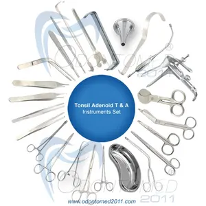 Set instrumen bedah T & A Tonsil Adenoid baru Set instrumen bedah ENT