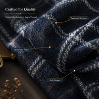 Tissu en polyester et rayonne pour manteau femme automne-hiver, mélange de laine et polyester – Bienvenue à choisir