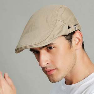 Boina de Algodón Británica para Hombre, Gorra Ivy de Moda, Boina Informal para Hombre de Cabeza Grande, Gorra Newsboy Sólida para Hombre - Product Image 4